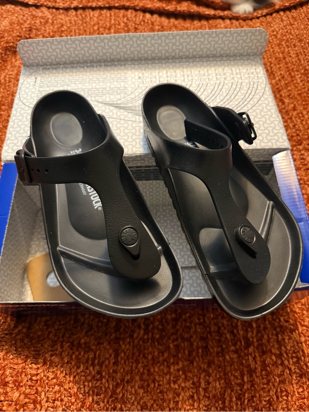 Birkenstock Black Gizeh EVA Thong Sandals — Women's
